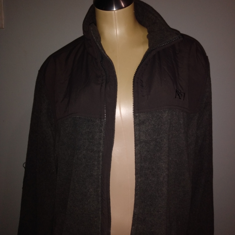 Aeropostale Mens Grey Fleece Jacket